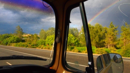 Rainbow on the way to Shasta